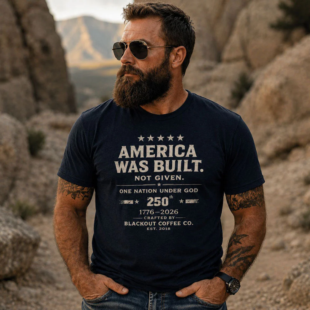 America Was Built. Not Given. T-Shirt - Image 3