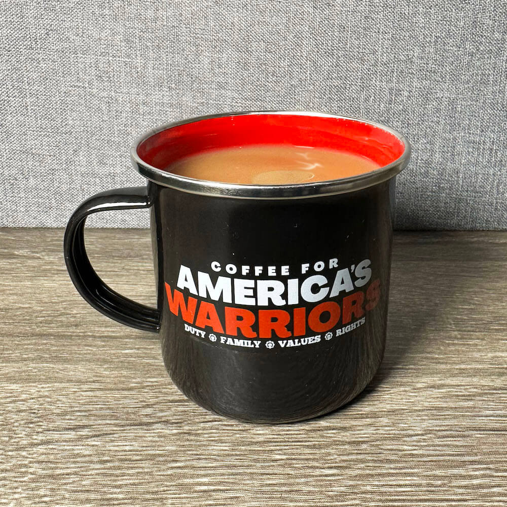 America's Warriors Enamel Steel Mug 12 oz - Image 2