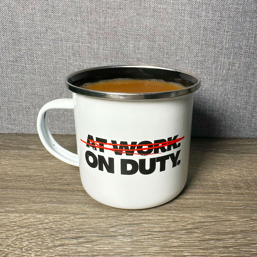 At WorkON DUTY Enamel Steel Mug 12 oz - Image 4