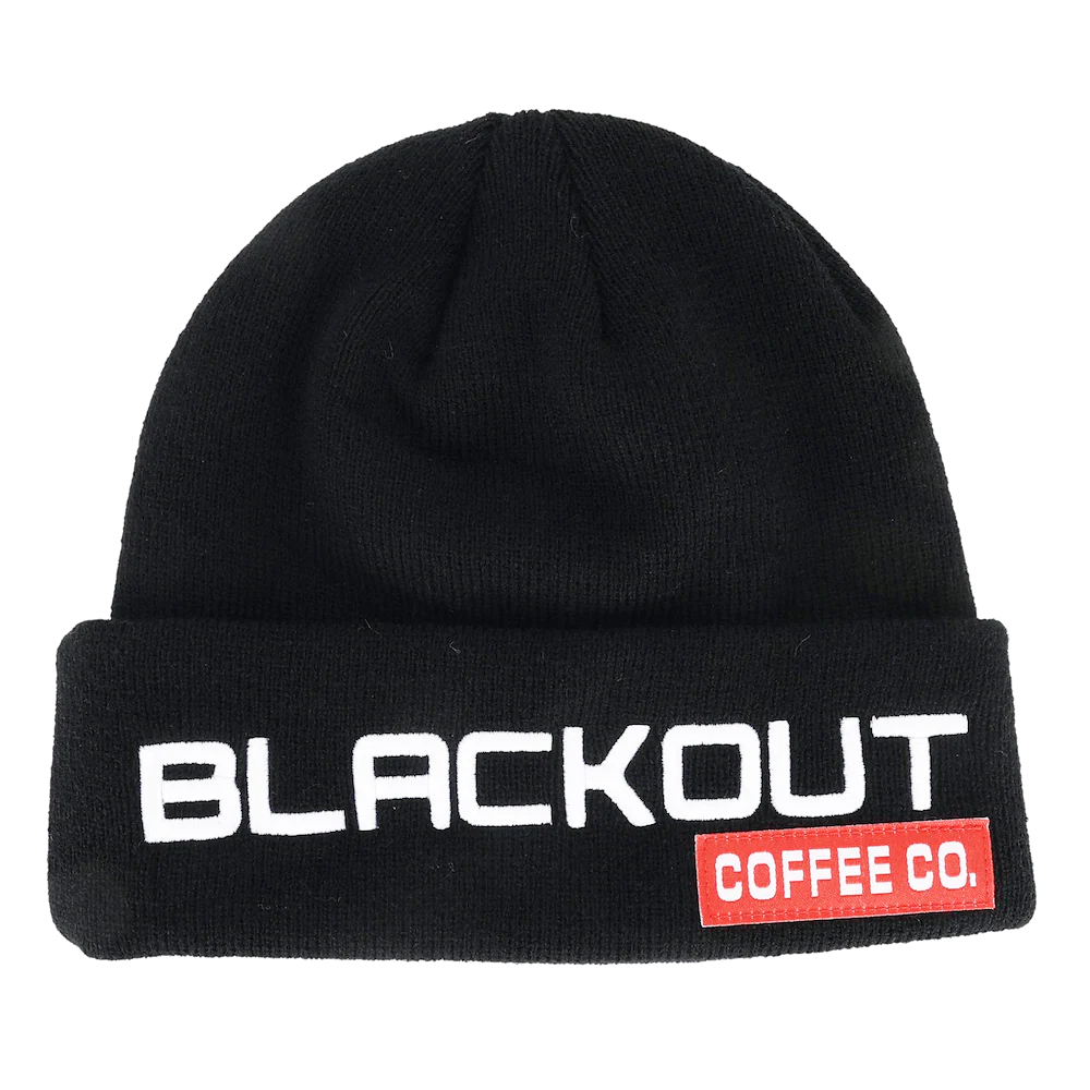 Black Beanie w/ Fold & Logo