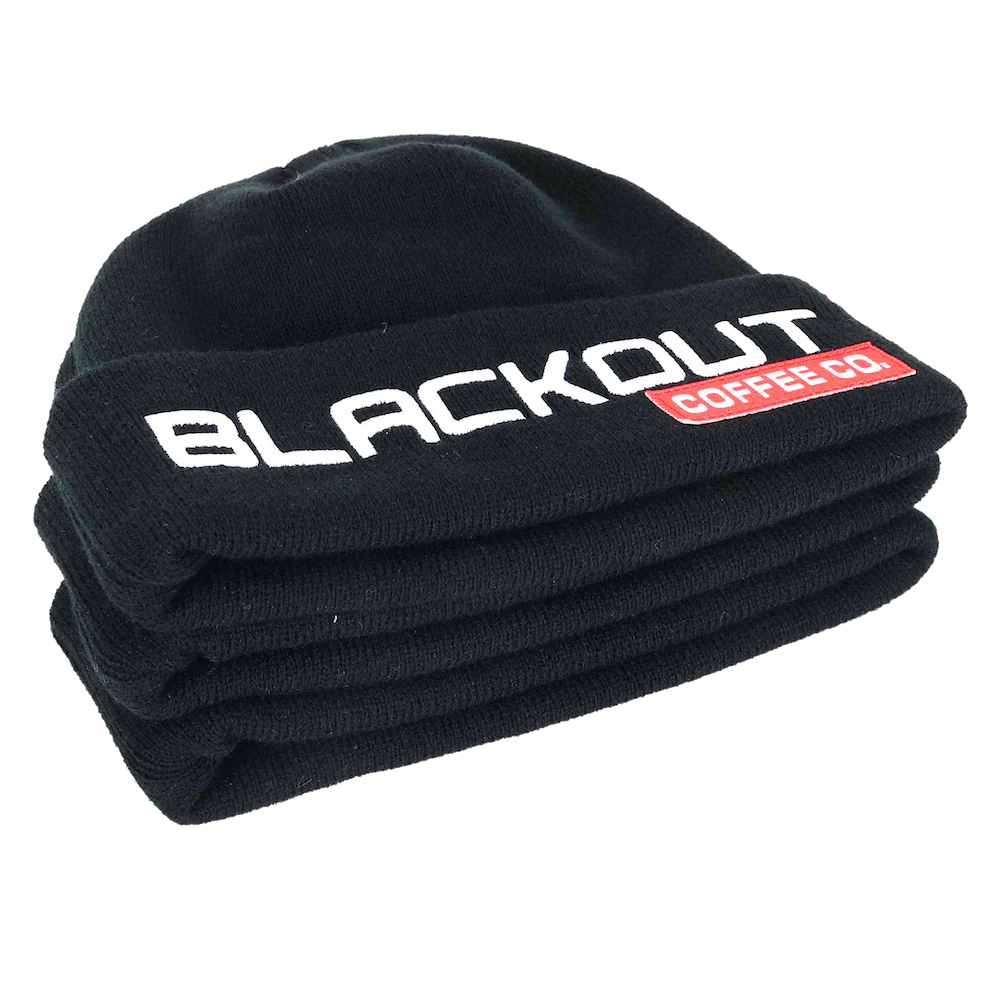 Black Beanie w/ Fold & Logo - Image 2