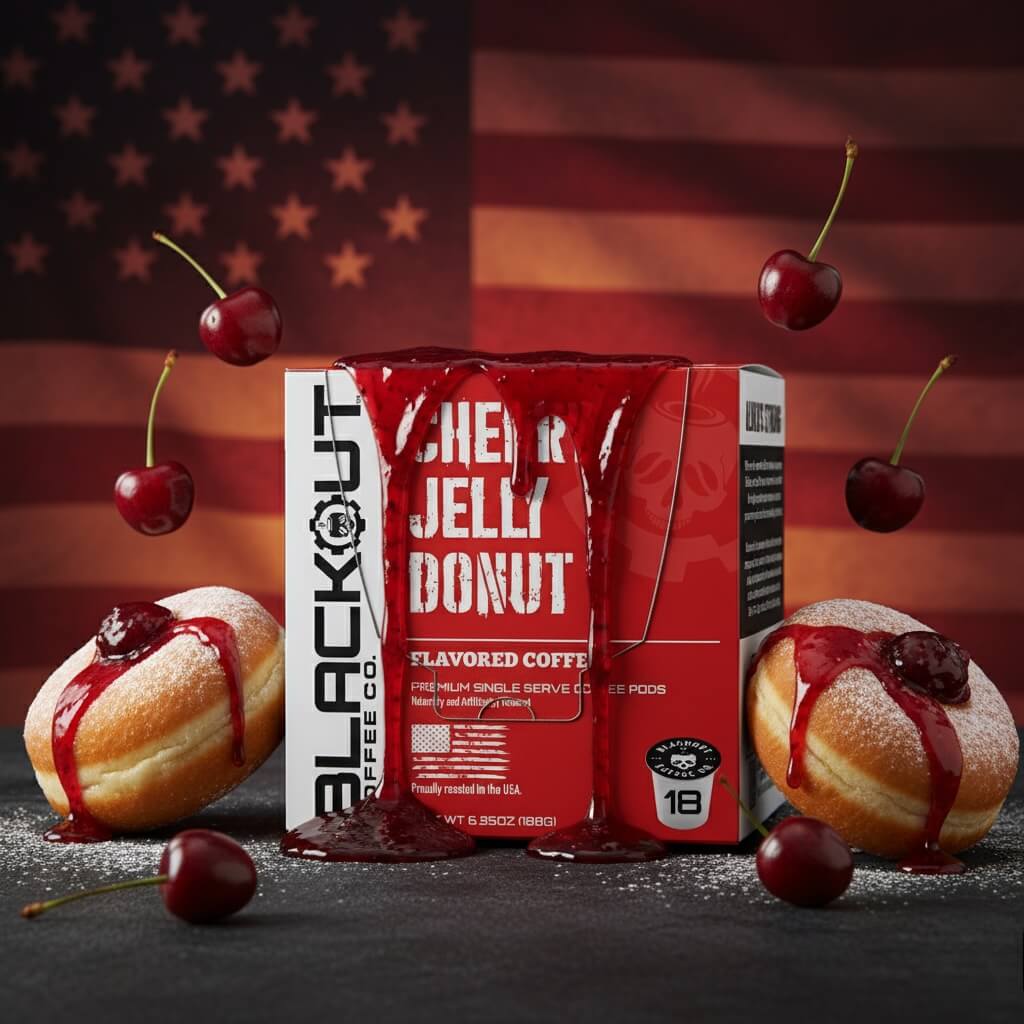 CHERRY JELLY DONUT FLAVORED COFFEE PODS 18CT - Image 3