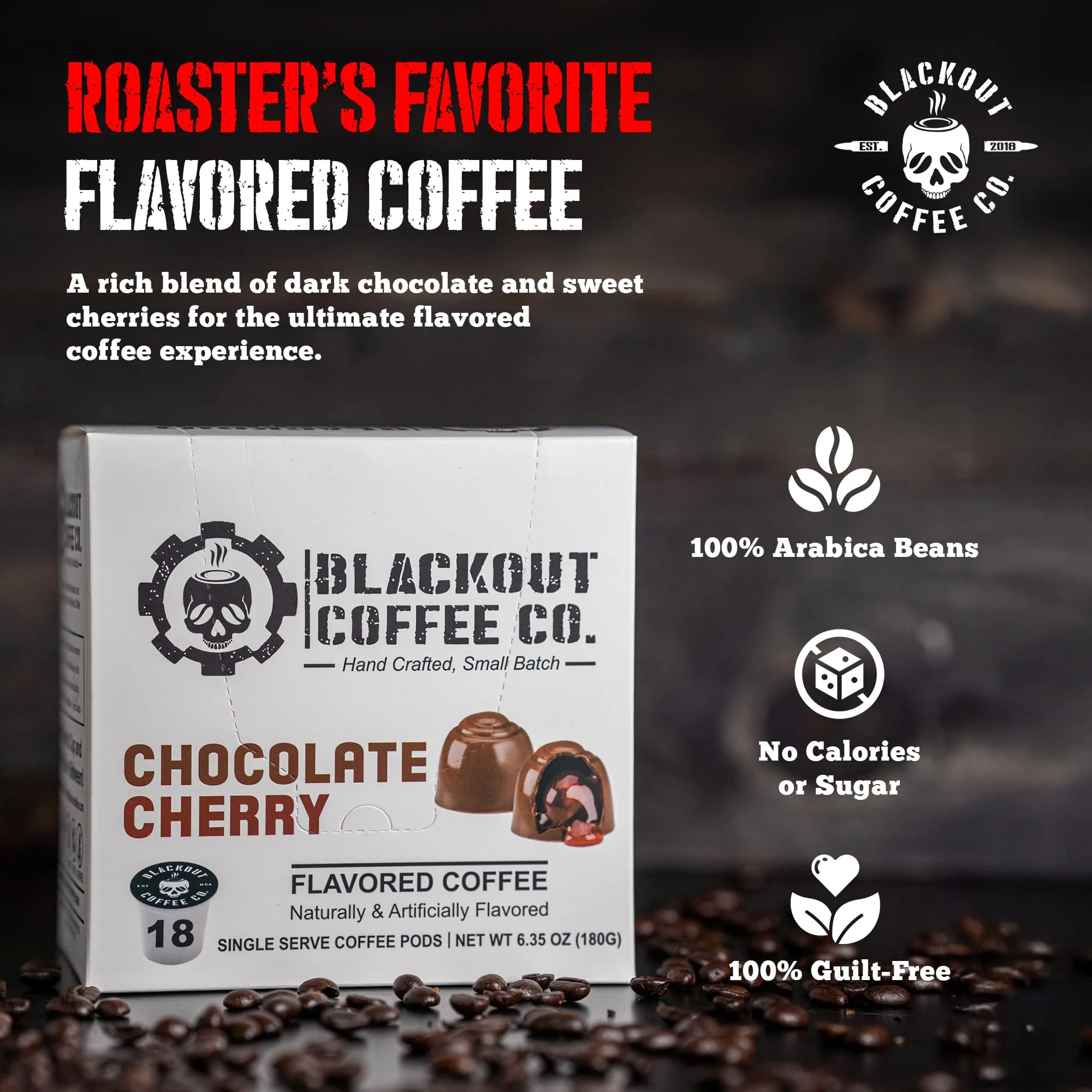 CHOCOLATE CHERRY FLAVORED COFFEE PODS 18CT - Image 4