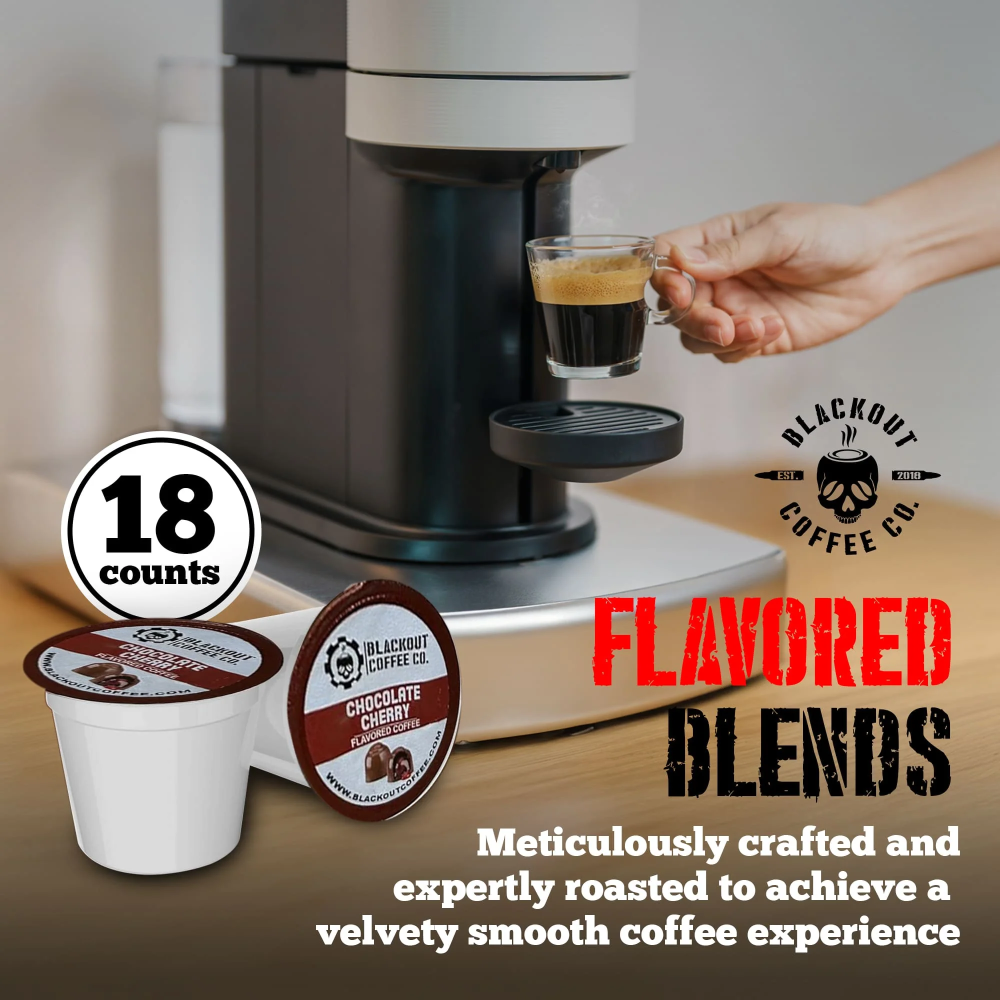 CHOCOLATE CHERRY FLAVORED COFFEE PODS 18CT - Image 6