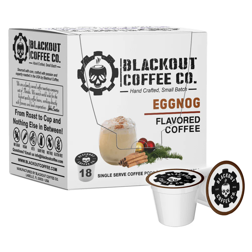 EGGNOG FLAVORED COFFEE PODS 18CT