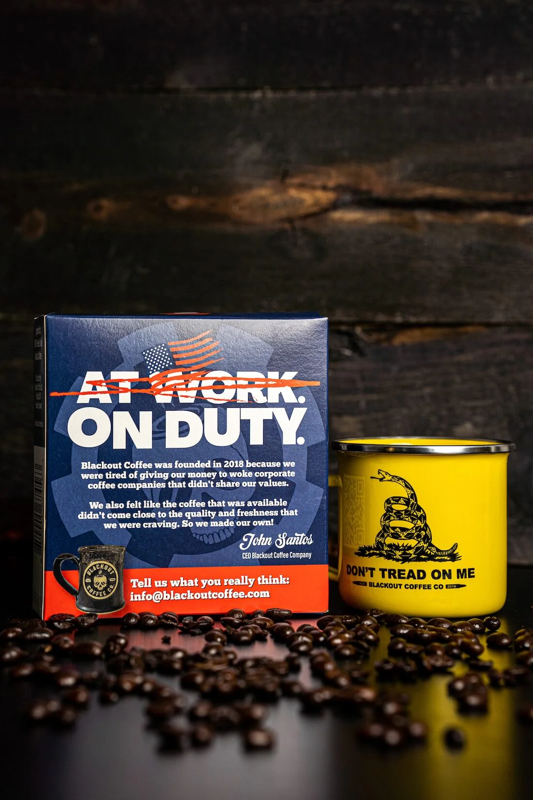 Don't Tread On Me Enamel Steel Mug 12 oz - Image 4