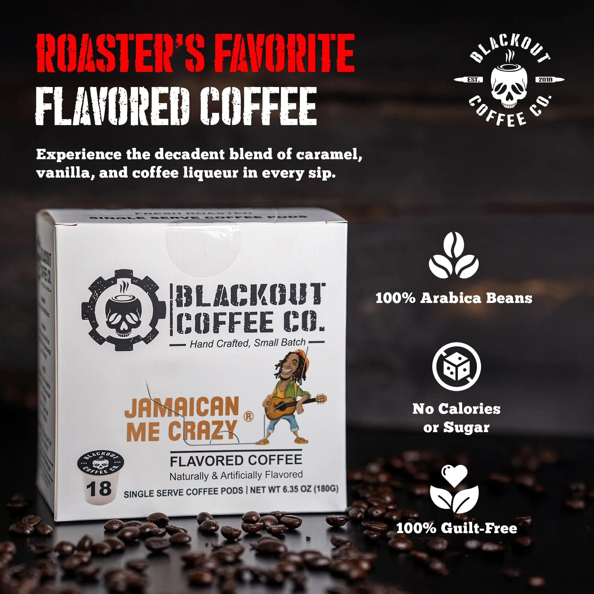 JAMAICAN ME CRAZY® FLAVORED COFFEE PODS 18CT - Image 4