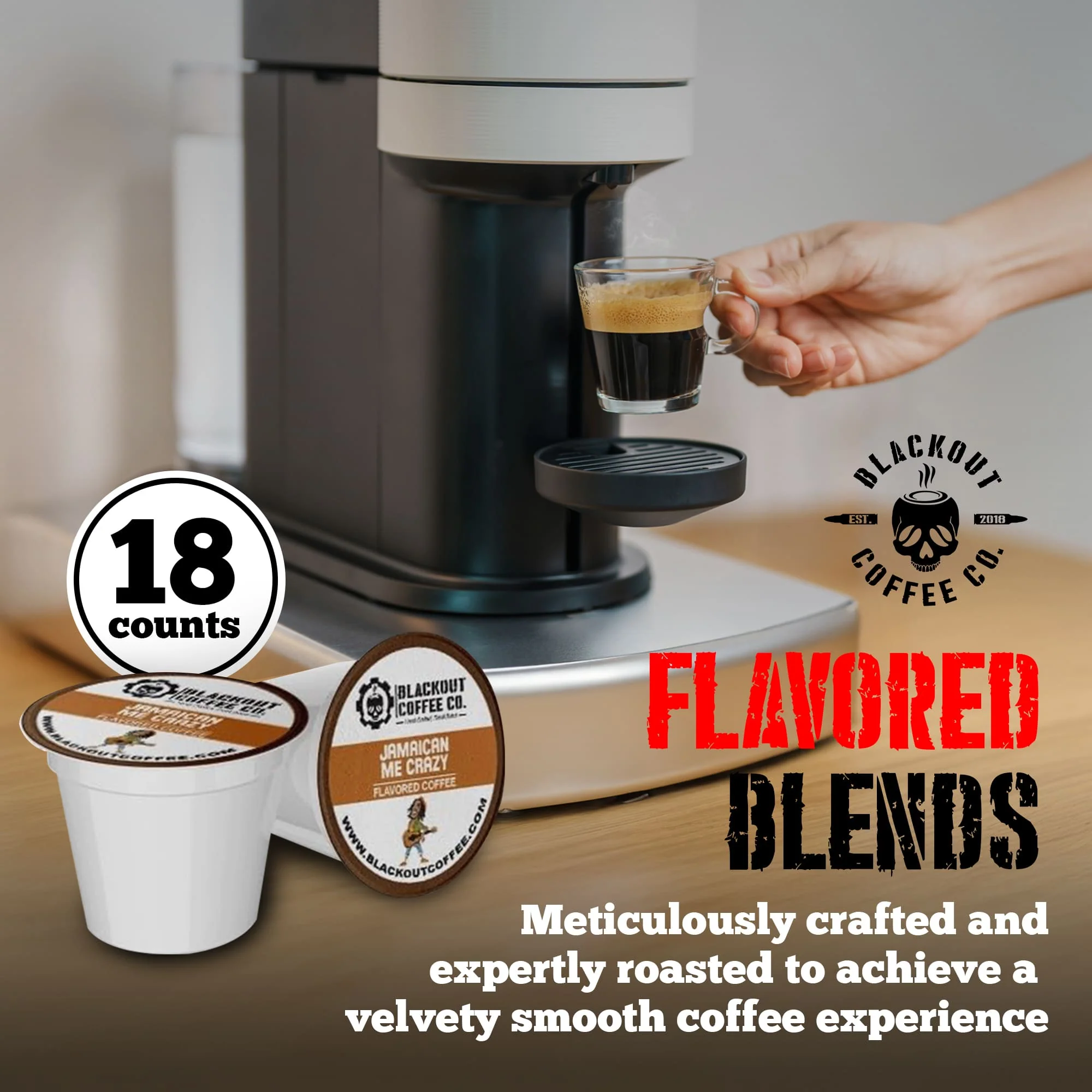 JAMAICAN ME CRAZY® FLAVORED COFFEE PODS 18CT - Image 5