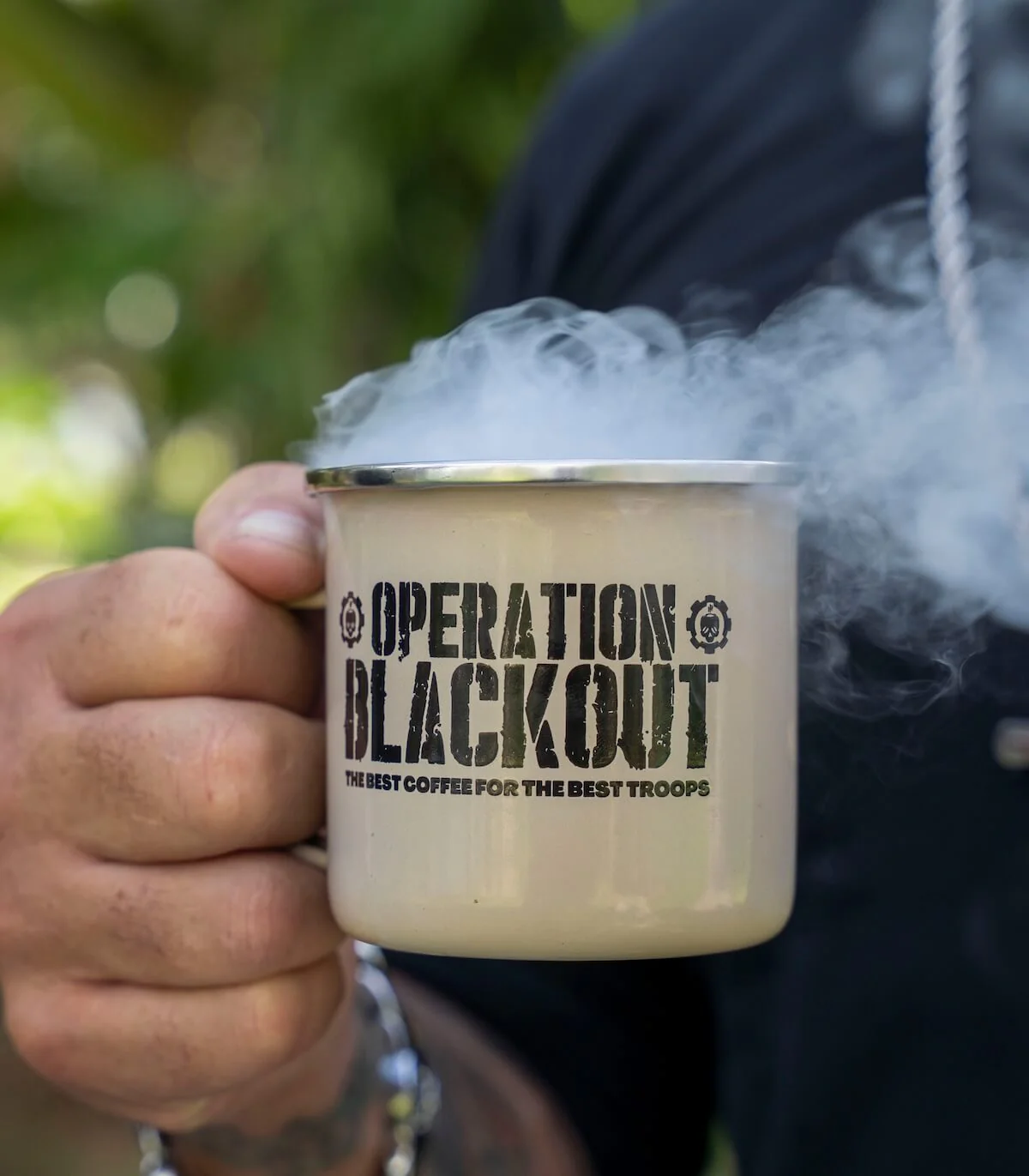 Operation Blackout Enamel Steel Mug 12 oz - Image 3