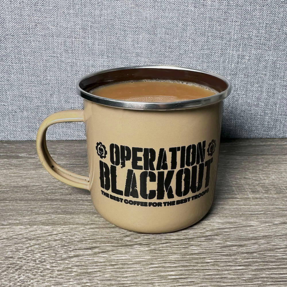 Operation Blackout Enamel Steel Mug 12 oz - Image 4