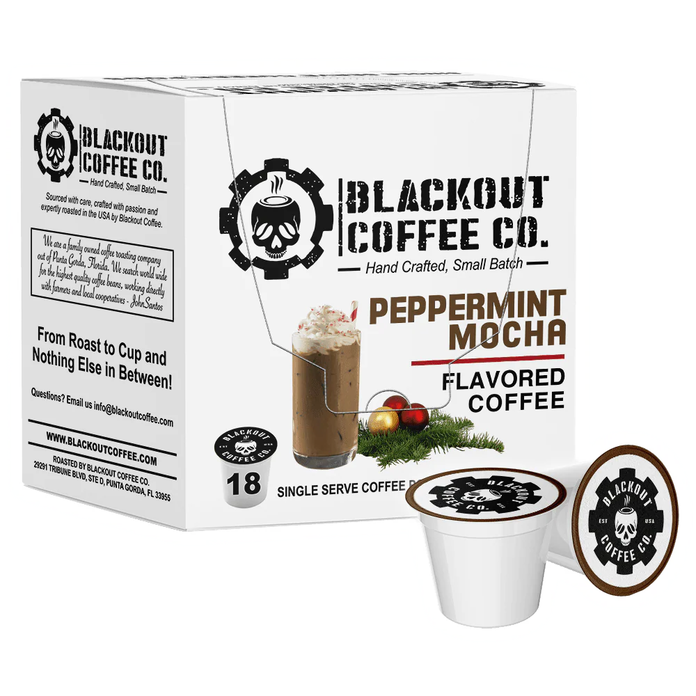 PEPPERMINT MOCHA FLAVORED COFFEE PODS 18CT