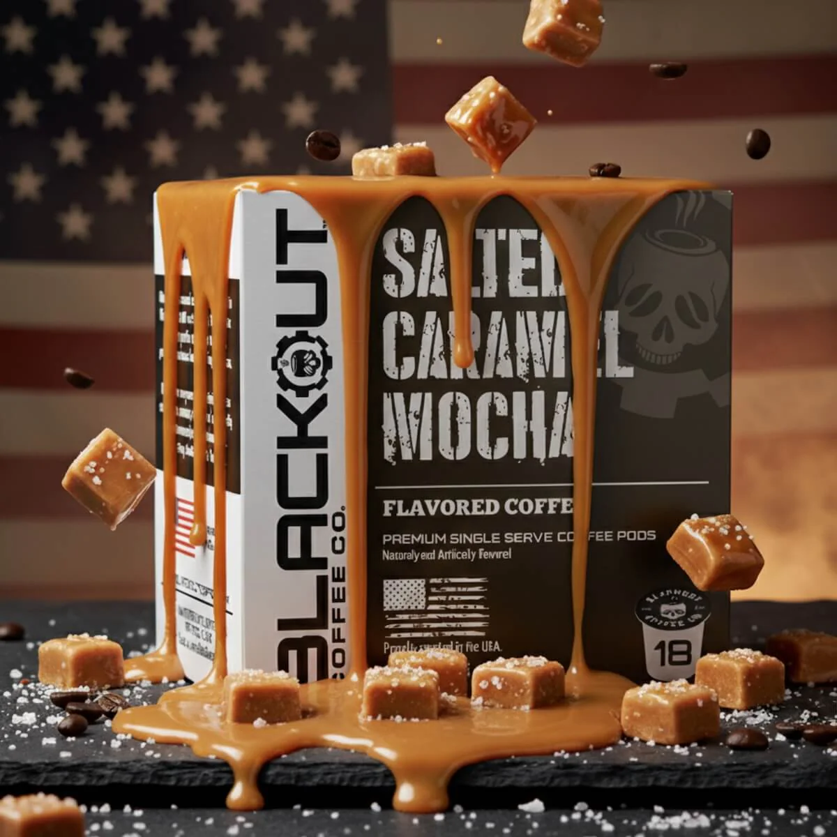 SALTED CARAMEL MOCHA FLAVORED COFFEE PODS 18CT - Image 3